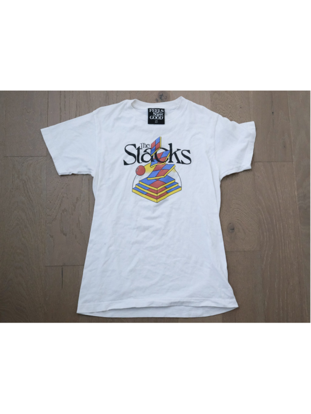 The Stacks Feels So Good Graphic T-Shirt Women’s Small White Austin Texas